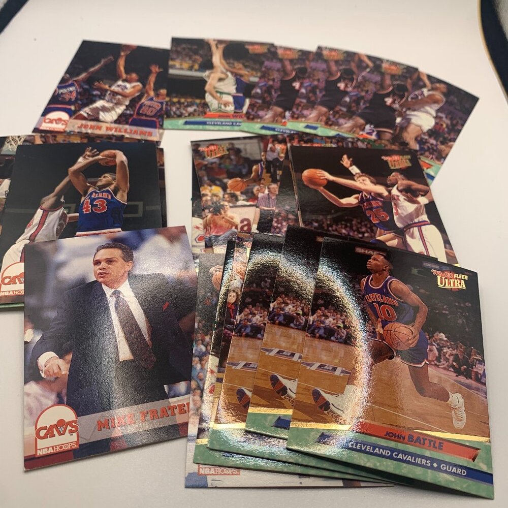 26ct 1992-1993 Ultra Fleer Cleveland Cavaliers Trading Cards NRMT